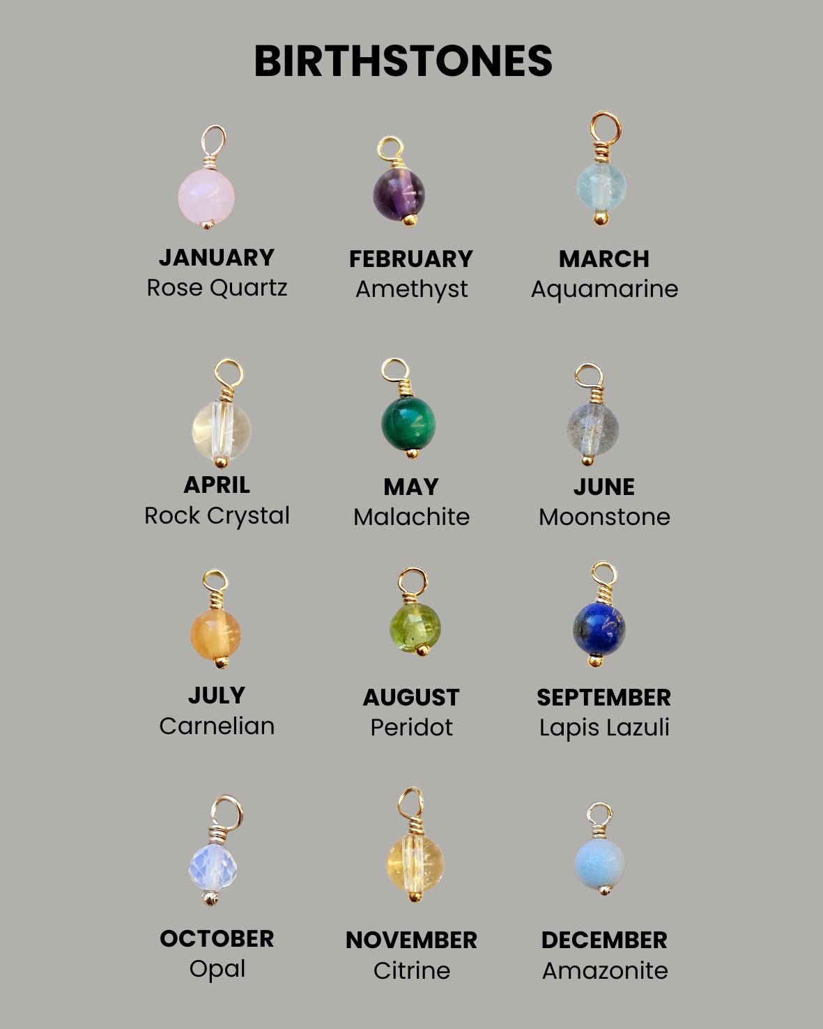 BIRTHSTONE Charm