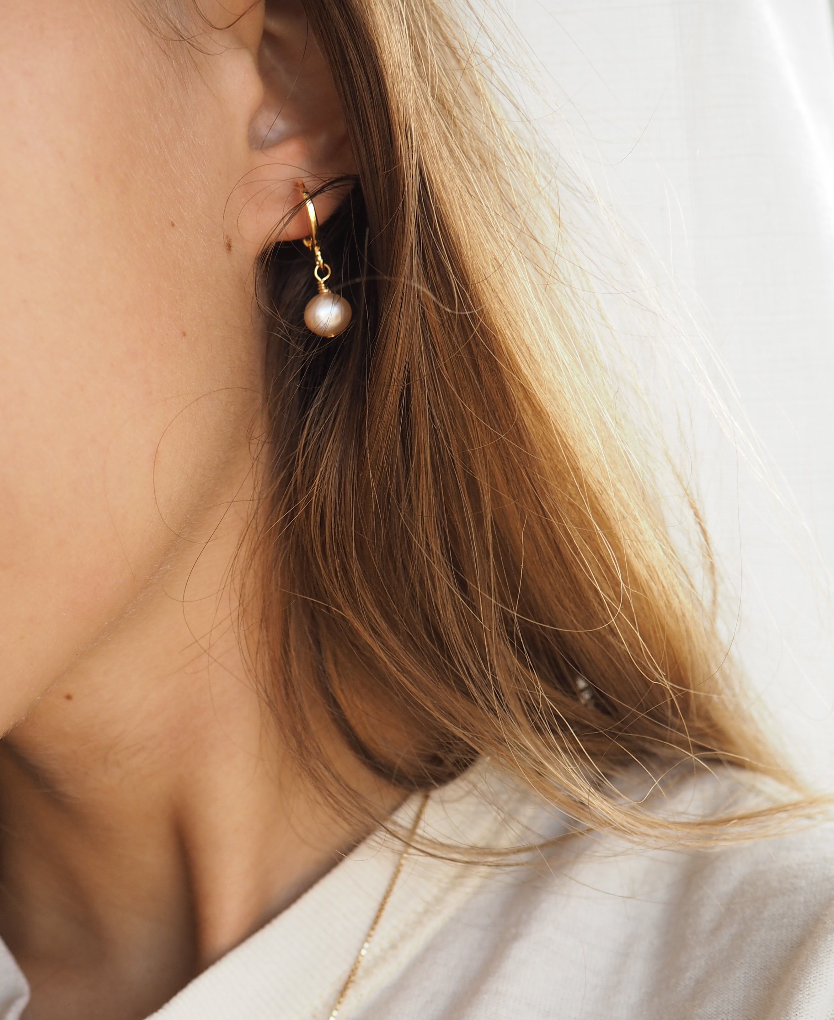 Mini Hoops "PEACHY DROP"