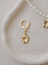Load image into Gallery viewer, Fleur Hoop Earrings
